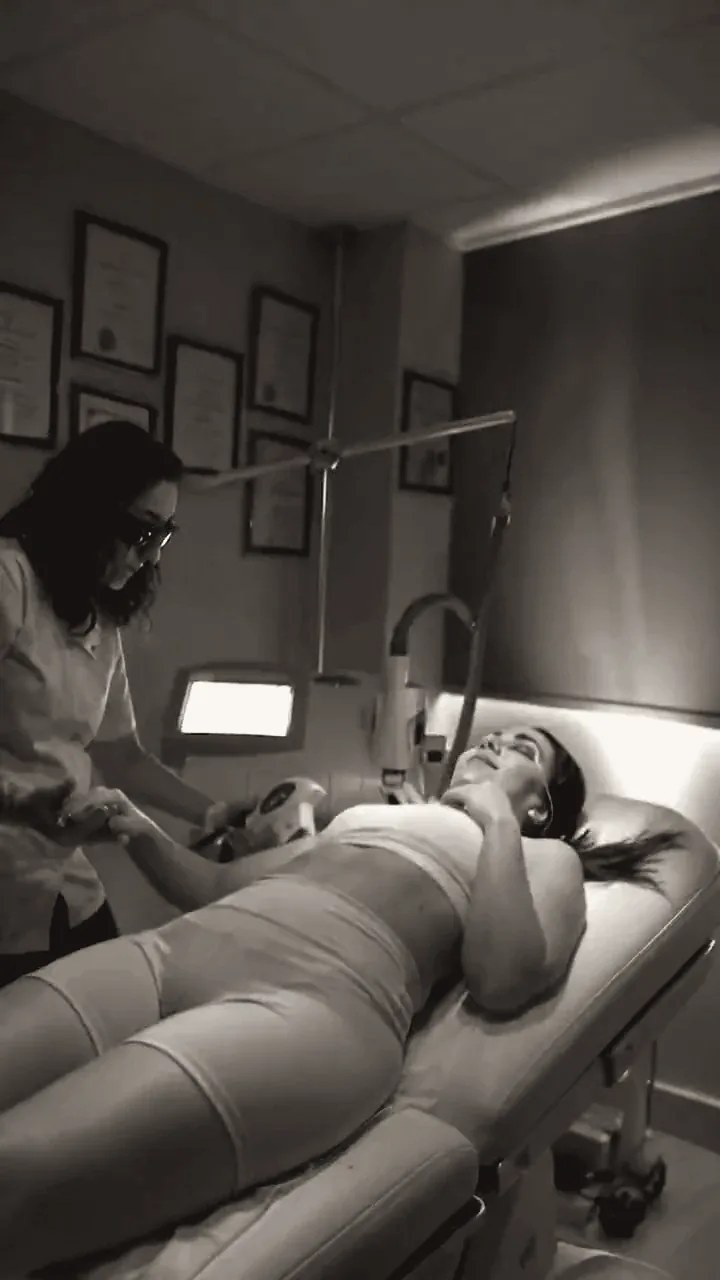 Ghazaleh performing laser hair removal in a private treatment room in North York